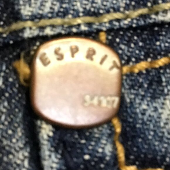 Esprit Short Sleeve Drop Waist Denim Mini Dress Size 8 - Picture 12 of 14